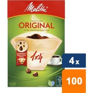 Melitta - Koffiefilters Original 1x4 Bruin - 4 x 100 stuks