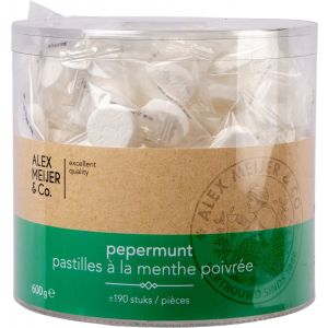 Pepermunt Pastilles Silo 200 Stuks - Per Stuk Verpakt