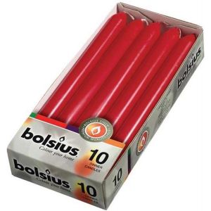 Bolsius Dinerkaarsen - Wijnrood - 10 stuks