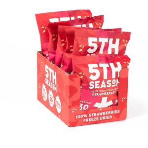 5th Season Gevriesdroogde Strawberry Bites - doos met 6 zakjes