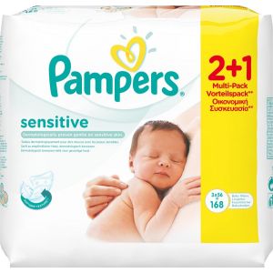 Pampers babydoekjes Sensitive 2+1 56 st