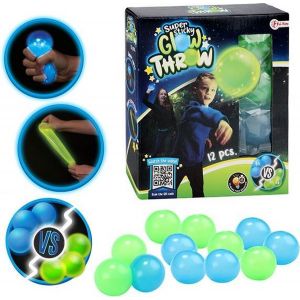 Toi Toys Glow in the dark ballen Glow Throw 12-delig