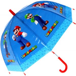 Super Mario Kinderparaplu - Blauw - 66 cm