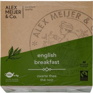 Alex Meijer English Breakfast - doos 100 Theezakjes 4 gram