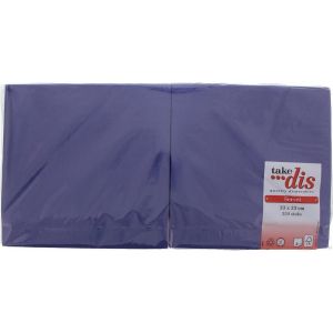 Take Dis Servetten 2-Laags Blauw - Grote verpakking 250 Stuks