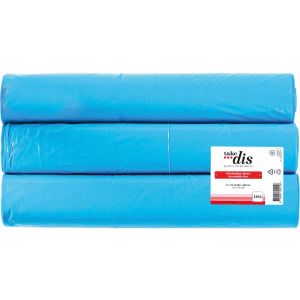 Take Dis Afvalzakken - 70x110cm - 120 Liter  - Blauw - 3 rollen x 25 stuks