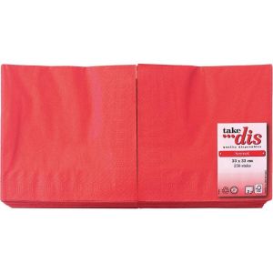 Take Dis Servetten 2-Laags Rood - 250 Stuks