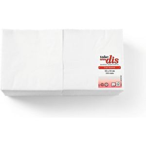 Take Dis - Servetten 2-Laags Wit - 250 Stuks