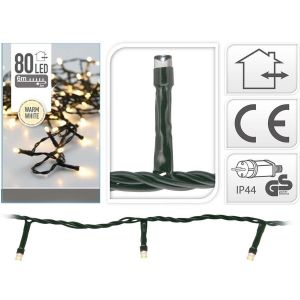 Kerstboomverlichting - 80 LED lampjes - 6 m - voor bomen tot 100 cm