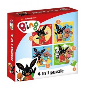 Bing puzzel 4 in 1 - kinderpuzzel 4x6x9x16 stukjes