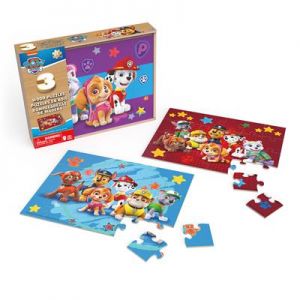 PAW Patrol - 3 Houten Puzzels - 24 stukjes