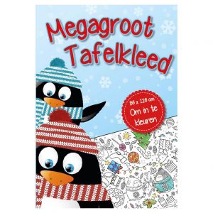 Winters tafelkleed om in te kleuren