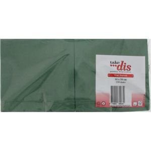 Take Dis Servetten 2-Laags Groen, Grote verpakking 250 Stuks