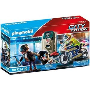 PLAYMOBIL City Action Politiemotor: achtervolging van de geldrover - 70572