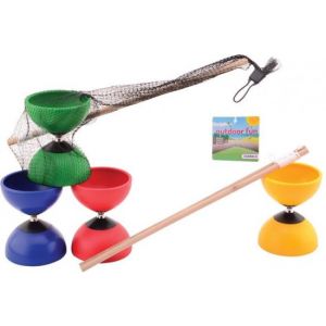 Outdoor Fun Diabolo met houten stokjes