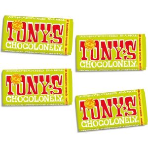 Tony's Chocolonely Melk Romige Hazelnoot Crunch​ Chocolade Reep 4 x 180 gram