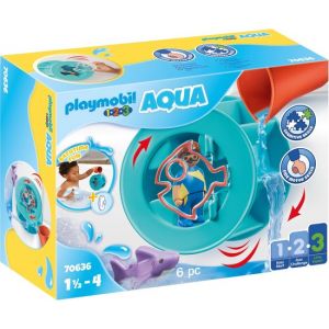 Playmobil 1.2.3 Aqua - Waterwervelrad met babyhaai 70636