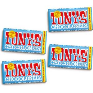 Tony's Chocolonely Donkere Melk Chocolade Reep - 4 x 180 gram Chocola