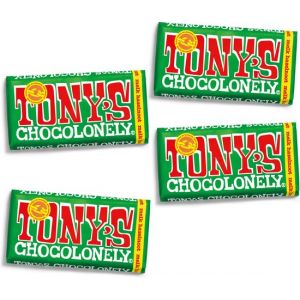 Tony's Chocolonely Melk Hazelnoot Chocolade Reep 4 x 180 gram Chocolade