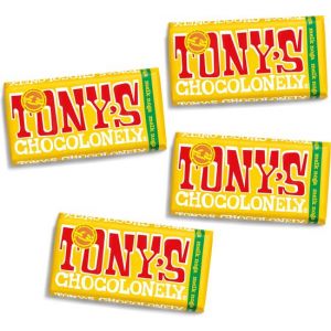 Tony's Chocolonely Melk Noga Chocolade Reep 4 x 180 gram Chocola