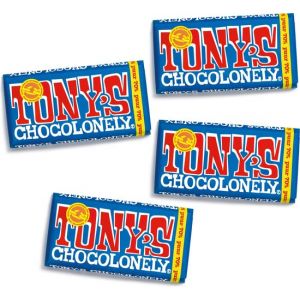Tony's Chocolonely Puur Chocolade Reep 4 x 180 gram Vegan Chocola
