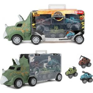 Toi Toys World of Dinosaurs Dinotruck met 3 pull back auto's