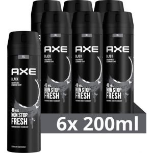AXE Black XL Deodorant Bodyspray - 6 x 200 ml