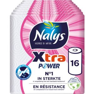 Nalys Xtra Power keukenpapier - 16 rollen - Extra sterk