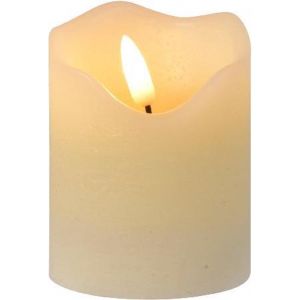 Lumineo LED kaars wax 3D vlam creme 7x9cm-1L