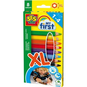 SES - My First - Kleurpotloden XL - korte en dikke potloden