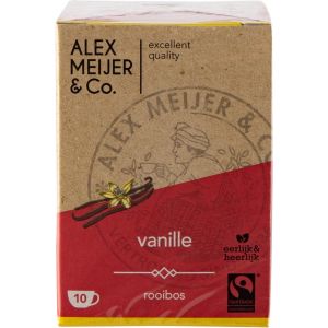 Alex Meijer Fair Rooibos Vanille Thee Grote Verpakking 120 zakjes 1,5 gram