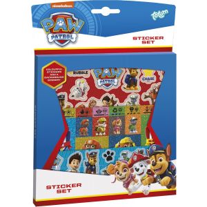 PAW Patrol Stickers 3 stickervellen en speelachtergrond Totum stickerset