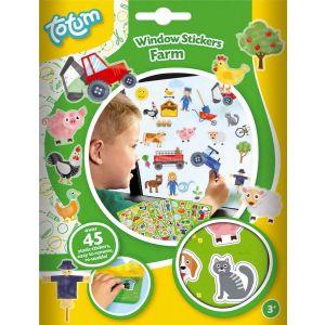 Totum boerderij raamstickers - 45 stuks