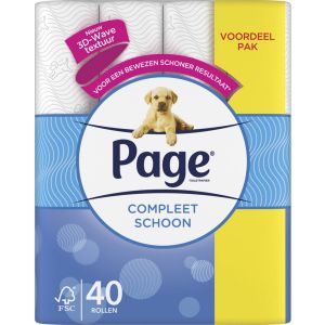 Page toiletpapier - Compleet Schoon wc papier - 40 rollen