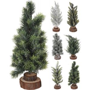 Snowflake Kerstboom 30cm Op Houten Voet (1 stuk) assorti