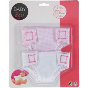 Johntoy Stoffen Luiers Baby Rose Roze/wit - 2 Stuks