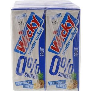 Wicky Fruit zonder suiker 10 x 20 cl per pak, tray 3 pakken