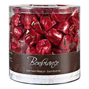 Bonbiance Kersenlikeurbonbons pure chocolade met kers en kersenlikeurvulling - Silo 1 kilo