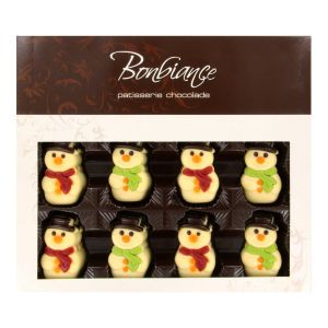 Bonbiance witte chocolade sneeuwpoppen - 540 gram - Kerst