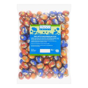 Choco Sweets Chocolade Paaseitjes Massief Melk, Puur, Wit - 1 kg