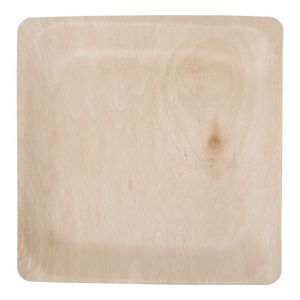 Take Dis Bord hout vierkant 23x23 cm FSC - Pak 25 stuks