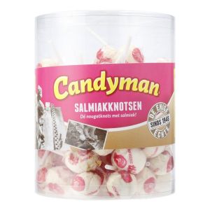 Salmiak knotsen Candyman Silo 60 stuks 