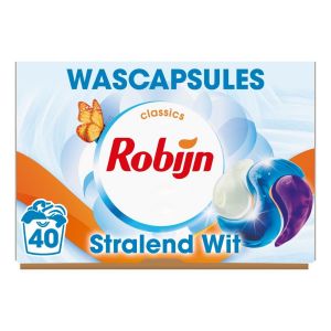 Robijn Wascapsules 3-in-1 Stralend Wit 40 stuks