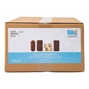 Alex Meijer Koekjesmix chocolade mono verpakt sensatie - Doos 125 stuks