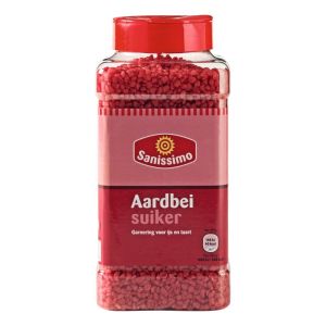 Sanissimo-Aardbei-suiker-garnering-voor-ijs-en-taart-Pot-650-gram