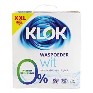 Klok Waspoeder Wit - XXL verpakking 4,81 kg - 74 Wasbeurten