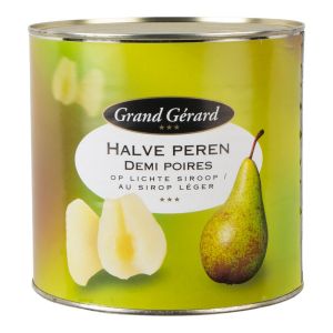 Grand Gérard Halve peren op lichte siroop - Blik 2.50 kilogram