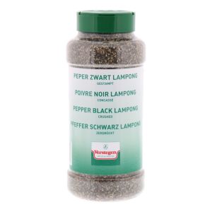 Verstegen Zwarte peper lampong gestampt, bus 575 gr