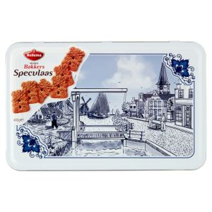 Hellema Speculaas - In een delftsblauwblik  - 415 g - Verpakte Koekjes