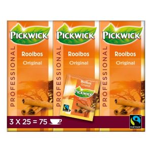 Thee Pickwick Fair Trade rooibos 25x1.5gr - 3 stuks